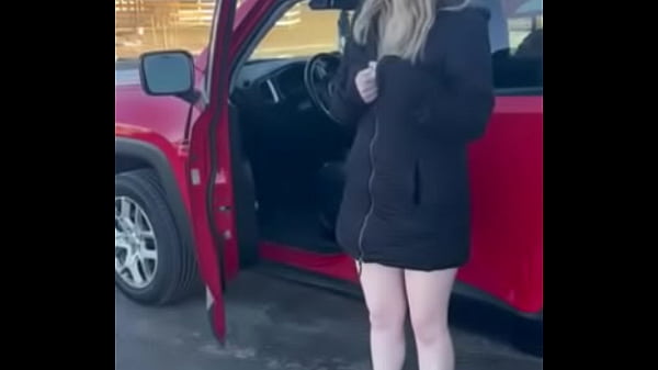 Walking around a construction area fully nude